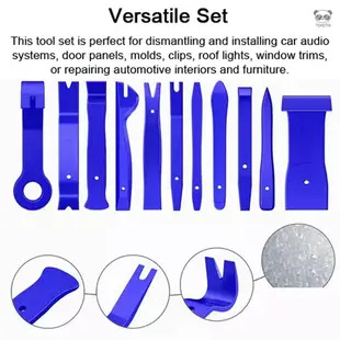 38件套 汽車音響拆裝維修工具 內飾門板導航儀表中控臺拆裝 撬棒撬板鉗子拆卸工具 藍色