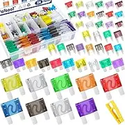 274Pcs Micro, Mini, Standard Maxi Size Automotive Blade Fuse Assortment Set with Fuses Puller for Trucks, Cars and SUV, Boat (3A 5A 7.5A 10A 15A 20A 25A 30A 35A 40A 50A 60A 70A 80A 100A)