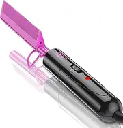 DAN Technology hot Comb,Mini hot Comb,Dual Voltage Pressing Comb,450℉ hot Comb Straightener,Fast Heating Plug in hot Comb,Ceramic hot Comb for lace Front Wigs,hot Comb for Black Women Hair