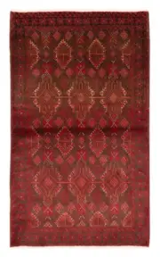 Vintage Hand-Knotted Area Rug 3'7" x 6'2" Traditional Wool Carpet
