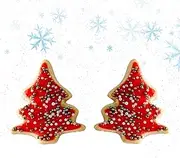 [Generic] Christmas Tree Earrings,Christmas Tree Studs Merry Christmas Studs - Pine Tree Earrings, Christmas/Christmas