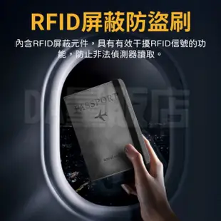 RFID防盜刷簡約皮質護照套 護照夾(雙色可選)