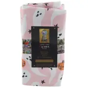 Cynthia Rowley Halloween Ghosts Pumpkins Cloth Napkins Set of 6 Pink White
