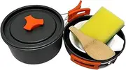 GARENDE Camping Cookware Mess Kit Compact Outdoor Cookware for Picnic Outdoor Hiking