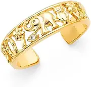 [JewelryWeb] 14ct Yellow Gold Lucky toe ring