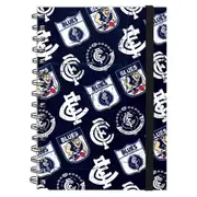 Carlton Blues AFL A5 Spiral Hard Cover Notebook