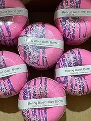 SOAPMAID - Berry Blast Donut Bath Bomb, Berry Infused Fun Shape, 300g