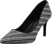 [Karl Lagerfeld Paris] Women's Royale-High Pump 8, BLK/Cream, 7, Blk/Cream, 7