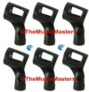 (6) Handheld MICROPHONE CLIP Karaoke DJ Tripod Mic Stand Boom Holder Clamp Mount