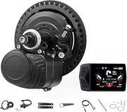 TSDZ2B 48V 500W Mid Drive Motor Kit Torque Sensor Electric Brushless Bike Motor DIY Ebike Concversion Kit with B02N Bluetooth LCD Display Fit 68/73MM Bottom Bracket