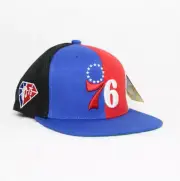 Mitchell & Ness Philadelphia Sixers 76ers Hat Cap Men Pinwheel Stripe Snapback
