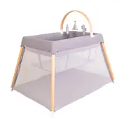 Bebecare Zuri Timber Travel Cot - Natural