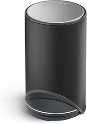 [Joseph Joseph] Arc 10L Slimline Pedal Bin with Easy Push Pedal, Liner Pocket, Soft-Close Lid, Fingerprint-Proof, Removable Inner Bucket, Carbon Black