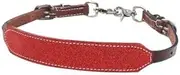Showman Glitter Overlay Leather Wither Strap (Red)