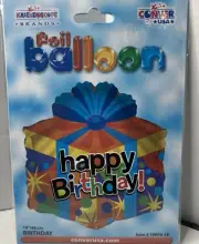 Happy Birthday Balloon by Kaleidoscope, 18", Round Shape, Foil, Brand New