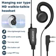 2Pin Walkie Talkie Earpiece Headset Mic PTT Two-way Security Radio Earphone US