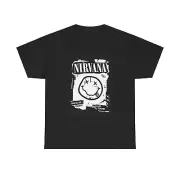 Nirvana T-shirt vintage punk art Seattle rock retro Unisex Heavy Cotton Tee