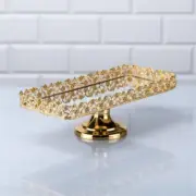 Lovely metal mirrored serving tray for cosmetics/fruits/wedding and parties deco