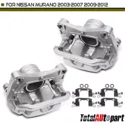 2x Brake Caliper w/Bracket for Nissan Murano 03-07 09-12 V6 3.5L SUV Front Side (for: Nissan)