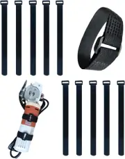 10PCS Fastening Hook and Loop Cable Straps,30Cm Hook and Loop Fastening Cable