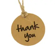 Wedding Favour Tags x50 Rustic Round Thank You Gift Party Labels Decorations