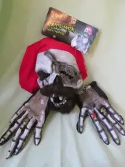 New Adult Spirit Pirate Skeleton Mask & Glove Hands Halloween Accessory Set