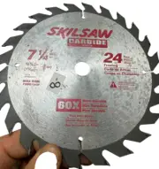 Skilsaw Carbide Circular Saw Blades 7-1/4 -24 TEETH
