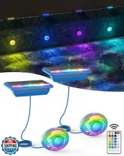 MOFOYEAH Solar Underwater Pool Lights, Pool Solar Lights with Remote Control,