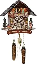 Trenkle Quartz Cuckoo Clock Black Forest House with Music and Light