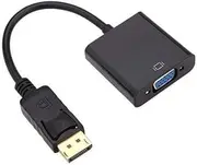 DisplayPort to VGA Adapter, DP to VGA Converter Display Port Male to VGA Female Converter Cable Adapter for Computer PC Desktop Laptop Projector