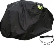 Large Bike Cover Waterproof for 3 Bikes Outside Storage Heavy Duty Oxford Ripstop Bicycle Cover Anti Dust Rain UV Bikes Cover for Bike Rack Storage