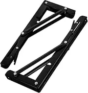 Veemoon 2Pcs Wall Mounted Folding Shelf Brackets Heavy Duty Metal Support for Space Saving Triangle Bracket for DIY Projects and Compact Spaces
