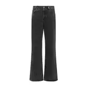 [Alexander Mcqueen] Alexander Mcqueen-Black Low Rise Baggy Cotton Jeans-Uomo 52 IT