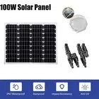 12V 100W Solar Panel Mono Fixed RV Camping Portable Battery Charger Power Bank