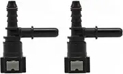 5/16 (7.9mm) SAE to 1/4(6.3mm) ID 5/16(8mm) OD Nylon Tubing Fuel Line Quick Release T Tee Connector, Pack of 2