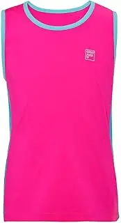 [FILA] Girls Full Coverage Tank Top - Pink Glo/Hawaiian Ocean/Blue Radiance