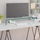 TV Stand/Monitor Riser Glass Clear 80x30x13 cm vidaXL