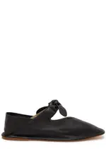 Hereu Llasada Leather Ballet Flats - Black - 37 (IT37 / UK4) 37 (IT37 / UK4)