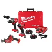Milwaukee Hammer Drill/Impact Driver Combo Kit w/ Hackzall 18V Li-Ion Cordless