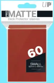 Ultra Pro 60 RED PRO-MATTE Small Deck Protector NEW Gaming Card Sleeves tcg