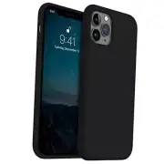 Shockproof Designed for iPhone 11 Pro Case [Soft Anti-Scratch Microfiber Black
