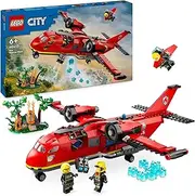 LEGO City Fire Rescue Plane Toy for 6+ Year Old Boys & Girls, Model Airplane Kit, Kids' Building Toy Set with 3 Firefighter Minifigures for Imaginative Play, Birthday Treat 60413