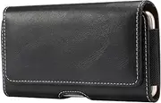 [DFV mobile] Holster Horizontal Leather with Belt Loop New for Nokia C31 (2022) - Black