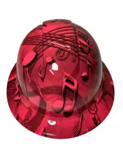 Hydro Dipped Hard Hat Ridgeline Full Brim Custom Pink Music Notes