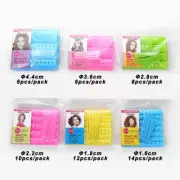 3 Packs Plastic Hair Rollers with Pins Curler Bars Air Bang Clip Curling Fluffy