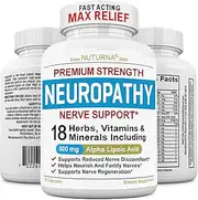 Neuropathy Support Supplement - Nerve Pain Support with 600 mg Alpha Lipoic Acid Daily Dose - Peripheral Neuropathy - Feet Hand Legs Toe Maximum Strength Nerve Renew Repair Support Formula, 120 Caps