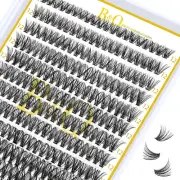 Lash Clusters 40D-12MM Cluster Lashes 280Pcs Eyelash Clusters Lashes D Curl Indi