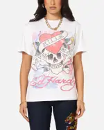 [ED HARDY] Ed Hardy Love Kills Slowly Vintage T-shirt White - Size M M White