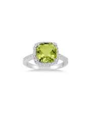 Gem Spark 14K 2.78 ct. tw. Diamond & Peridot Ring