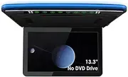 XTRONS 13.3 Inch Resolution Car Roof Mount Monitor NO DVD Flip Down Monitor Digital Screen 1080P Car Ceiling Over Head Video Display with USB SD HDMI Port Transmitter